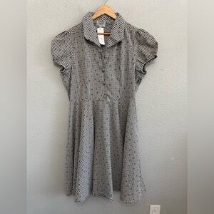 NWT Magnolia Park Gingham Swing Dress in Black and White & Cherries Size‎ 4XL